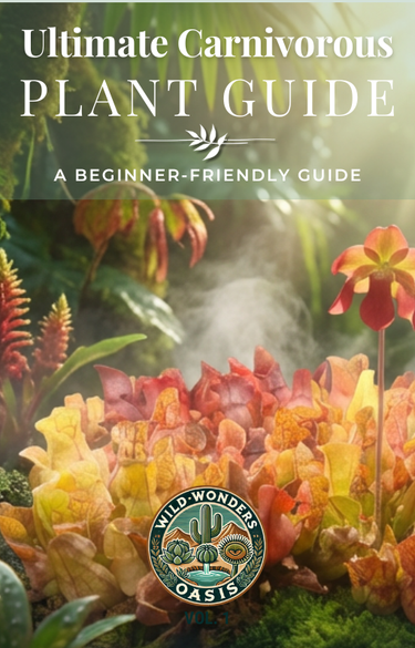 Plant Care Guides digital banner with green plants and text promoting beginner-friendly plant care tips