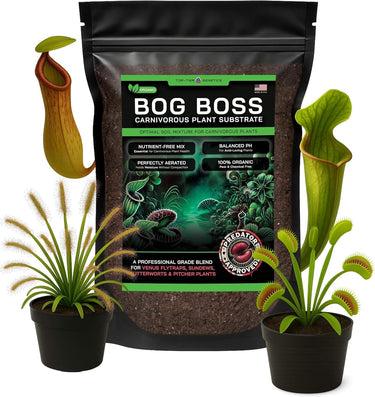 BOSS OF THE BOG: Premium Organic Soil Mix for Thriving Carnivorous Plants (1 QT)