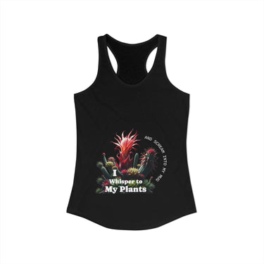 Plant Muscles & Petal Power racerback tank top for gardeners and summer workouts with floral and muscle design