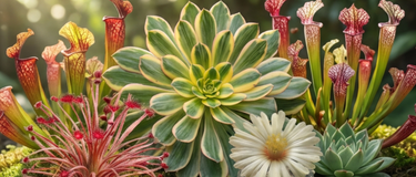 Succulents and cacti thriving in bright, indirect summer light with tips for heat care and watering guidance
