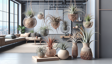 Variety of beginner friendly plants in small pots on wooden shelf