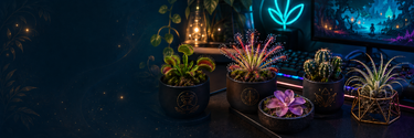 New Arrivals of rare cacti, carnivorous plants, and unique succulents on display