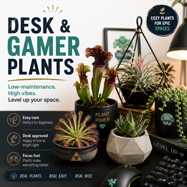 Compact plants for bright desks and gaming setups