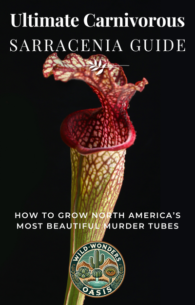 Digital guide cover for growing Sarracenia carnivorous plants, beginner-friendly carnivorous plant guide.
