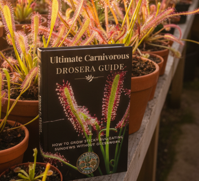 Gnat Slayer Starter Pack with Venus Flytrap and Drosera capensis alba for fungus gnat control and digital care guides